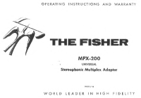 Fisher MPX-200 - Owners Manual